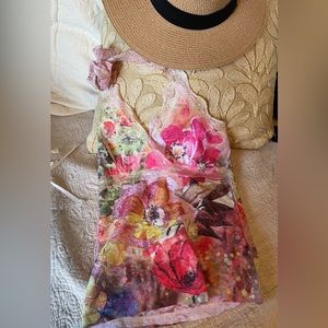Colorful, flowery tank top